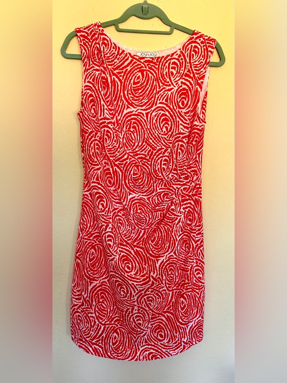 Joy Joy mid length red sleeveless dress size medium
